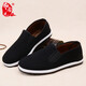 布舍元 傳統(tǒng)布鞋千層底一腳蹬懶人休閑男士低幫老人老北京布鞋子 棉款41