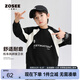 左西男童衛(wèi)衣兒童春秋裝2025新款長(zhǎng)袖中大童男孩套頭上衣 黑色 140