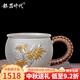 銀器時(shí)代銀杯子足銀999梅蘭竹菊主人杯功夫茶具大容量品茗茶杯咖啡養生杯 清雅翠竹小款98克180毫升 足銀999+證書(shū)