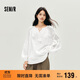 森馬（Semir）長(cháng)袖襯衫女流蘇刺繡波西米亞風(fēng)2025秋白色寬松袖襯衣10A525105001