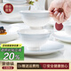 NINE CRANES景德鎮(zhèn)餐具碗組合家用米飯碗輕奢高溫陶瓷高級(jí)感4.5英寸飯碗10個(gè)