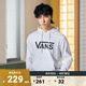 VANS范斯官方 男女情侶連帽衛衣春季經(jīng)典LOGO 白色 M