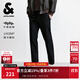 杰克·瓊斯（JACK&JONES）25年男裝秋冬褲子男直筒零壓褲加絨長(zhǎng)褲商務(wù)休閑褲免燙易打理男褲 黑色036 加絨款 30 170