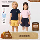 Teenie Weenie Kids小熊童裝25年款男女寶純棉刺繡短袖T恤衫打底衫 迷你小熊-藏青色 90 cm