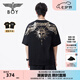 BOY LONDON【暗黑羅盤(pán)】春夏男女同款燙金印花潮牌短袖T恤N01906 黑印金 XL
