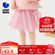 迷你巴拉迷你巴拉網(wǎng)紗短裙女童柔軟輕盈純棉內襯花朵優(yōu)雅2025夏季新款
