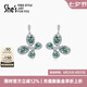 She's茜子原創(chuàng)設(shè)計晶瑩璀璨蝴蝶耳環(huán)耳釘小眾高級感耳墜耳飾七夕節(jié)禮物 藍(lán)色C0