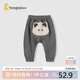 童泰（TONGTAI）嬰兒pp褲春季寶寶褲子休閑外出兒童大屁屁TS41Q107-DS深灰90cm