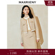 MAXRIENY【商場(chǎng)同款-都市華麗日?！啃∠泔L(fēng)釘珠外套晚會(huì )宴會(huì )穿搭 燕麥色 L 03/38