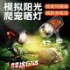 智宙烏龜缸補uva+uvb全光譜曬背燈爬寵取暖加熱燈恒溫小寵保溫可延伸 烏龜曬背燈套裝【黑色燈架+燈泡25*1W套裝】 燈架高25CM