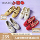 百思圖【小辣椒】香港25瑪麗珍運動(dòng)德訓芭蕾單鞋女A9003BQ5 紅色 36