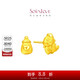 周大福SOINLOVE萌寵小金龍黃金耳釘生肖龍耳環(huán)耳飾女 VR1232