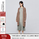 例外（EXCEPTION）新中式女裝春秋款簡約休閑寬松中長款對(duì)襟毛衣開衫外套 咖啡 M