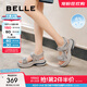 百麗（Belle）輕便魔術(shù)貼老爹涼鞋女商場款拼色厚底鞋D6Q1DBL5 灰色/藍 37 (235mm)