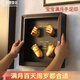 洽苒寶寶滿月手足印嬰兒手模腳模型手腳印泥紀(jì)念品那色純手工周歲禮物 0-6月黑胡桃木色手模套裝 