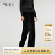PRICH簡(jiǎn)約寬松休閑褲闊腿褲冬季新款設(shè)計(jì)感保暖顯瘦長(zhǎng)褲子女 19黑色 L 165