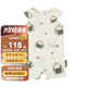 Milkbarn嬰兒背心連體衣服寶寶夏季哈衣嬰幼兒純棉爬服 白沙蟹蟹 80cm (12-18m)