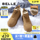 百麗戶外潮搭雪地靴男冬季加厚羊毛保暖靴東北靴A1334DD3 駝色 40 (250mm)