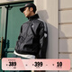 adidas休閑簡約三條紋梭織立領(lǐng)夾克外套男裝秋季阿迪達(dá)斯三葉草 黑色 (偏小，推薦買大1碼)   M