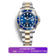 勞力士王子男士手表瑞士正品綠水鬼黑水鬼全自動(dòng)機械表原裝進(jìn)口男表潛水表 間金藍面 41mm