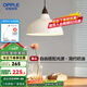 歐普（OPPLE）簡(jiǎn)約中古奶油風(fēng)創(chuàng)意復(fù)古絲印花紋美學(xué)格可調(diào)節(jié)吊燈/餐廳吊燈 米尼-送9瓦E27三色光源