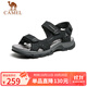 駱駝（CAMEL）魔術(shù)貼沙灘戶(hù)外徒步登山男士休閑涼鞋 GE12220536 黑色 42