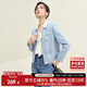 尚都比拉春秋經(jīng)典圓領(lǐng)小香風(fēng)外套女通勤減齡百搭女裝上衣 藍色 M 
