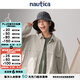 nautica white sail【Go Out雜志聯(lián)合出品】 日系戶外休閑中性工裝長袖襯衫WW5124 淺灰白01G M