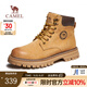 駱駝（CAMEL）【王俊凱同款】馬丁靴男秋冬2025新款大黃靴女戶外工裝靴登山鞋子 G122W7757TR金黃色（男 絨里款） 42