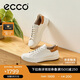愛步（ECCO） 夏季牛皮系帶休閑板鞋 柔酷7號男鞋470824 白色/棕色43