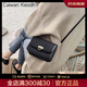 CALWAN KEODH真皮小方包包女包新款2025輕奢ck風(fēng)斜挎單肩包生日禮物送女友老婆 【黑色】品牌小眾百搭高級感簡(jiǎn)約風(fēng)琴包實(shí)用走心