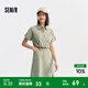 森馬（Semir）連衣裙女氣質(zhì)工裝裙子夏天女裝24夏純棉polo領(lǐng)短裙 土灰綠40901 M