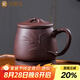 金鑲玉 史文俊老師 宜興原礦紫砂杯全手工貼竹帶過濾茶杯功夫茶具禮盒裝 竹節(jié)石瓢五件套