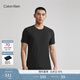 Calvin Klein內衣夏季男士?jì)杉bck休閑簡(jiǎn)約圓領(lǐng)舒適純色打底家居短袖N(xiāo)B1088 001-太空黑 M