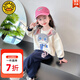 G.DUCKKIDS女童套裝春秋2025新款兒童衣服兔子警官小女孩衛衣中小童兩件套3 杏色 90 適合80-90年齡1-2歲左右