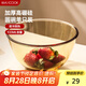 美廚（maxcook）高硼硅玻璃碗 耐熱玻璃碗湯碗泡面碗 920ml琥珀色中號MCFT6654