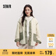 森馬（Semir）外套女中長(cháng)款菱格仿羊羔毛寬松冬2024撞色夾棉兩面穿109724108020