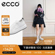 愛步（ECCO） 板鞋女 牛皮輕盈厚底增高小白鞋 街頭ACE女鞋856813 白色37