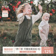 乖奇熊【燈芯絨】男女寶寶背帶褲秋冬季搖粒絨保暖嬰幼兒加厚連體長(zhǎng)褲子