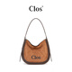 CLOS原創(chuàng  )經(jīng)典Blend系列流浪包hobo包秋冬美拉德絨面單肩包女包 金棕色 中包