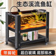 添悅生態(tài)烏龜缸養(yǎng)龜黃緣專用玻璃家用飼養(yǎng)箱大型造景帶曬臺(tái)種植箱別墅 50cm溪流缸【魚(yú)缸+南美燈+過(guò)濾+溪流景】