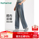 熱風女士九分牛仔褲2025年秋季新款復古廓形設計感寬松直筒牛仔長褲子 06蘭色 28