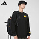阿迪達斯百搭舒適簡(jiǎn)約潮流運動(dòng)休閑衛衣HD4632 黑 M