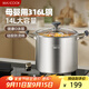 美廚（maxcook）湯鍋316L不銹鋼 復(fù)底高湯鍋28cm 燃?xì)鉅t電磁爐通用MCT0135