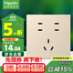 施耐德電氣 七孔插座 86型暗裝墻壁電源開(kāi)關(guān)插座面板 博繹系列  格調金色