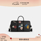 蔻馳（COACH）【七夕禮物】奧萊男士經(jīng)典標志老花貼飾VENTURER 手提包旅行通勤 青銅色硬件/炭黑色 混合色