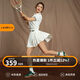 Monster Guardians運動(dòng)網(wǎng)球裙女 復古撞色學(xué)院風(fēng)百褶短裙戶(hù)外休閑顯瘦半身裙 白色 M