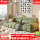 宜耀沙發(fā)客廳奶油風(fēng)現代簡(jiǎn)約小戶(hù)型家用三四人位防水棉花糖絨布藝沙發(fā) 優(yōu)雅灰【絲滑德芙絨】 單人位1.2米【高密度海綿填充】