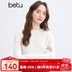 百圖betu女裝冬季新款毛衣半高領(lǐng)扭花寬松舒適套頭毛衫女2411T35 米白 M