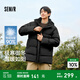 森馬90絨子|四防羽絨服男冬連帽中長款男士羽絨服保暖厚外套 黑色（灰鴨絨）90001 2XL